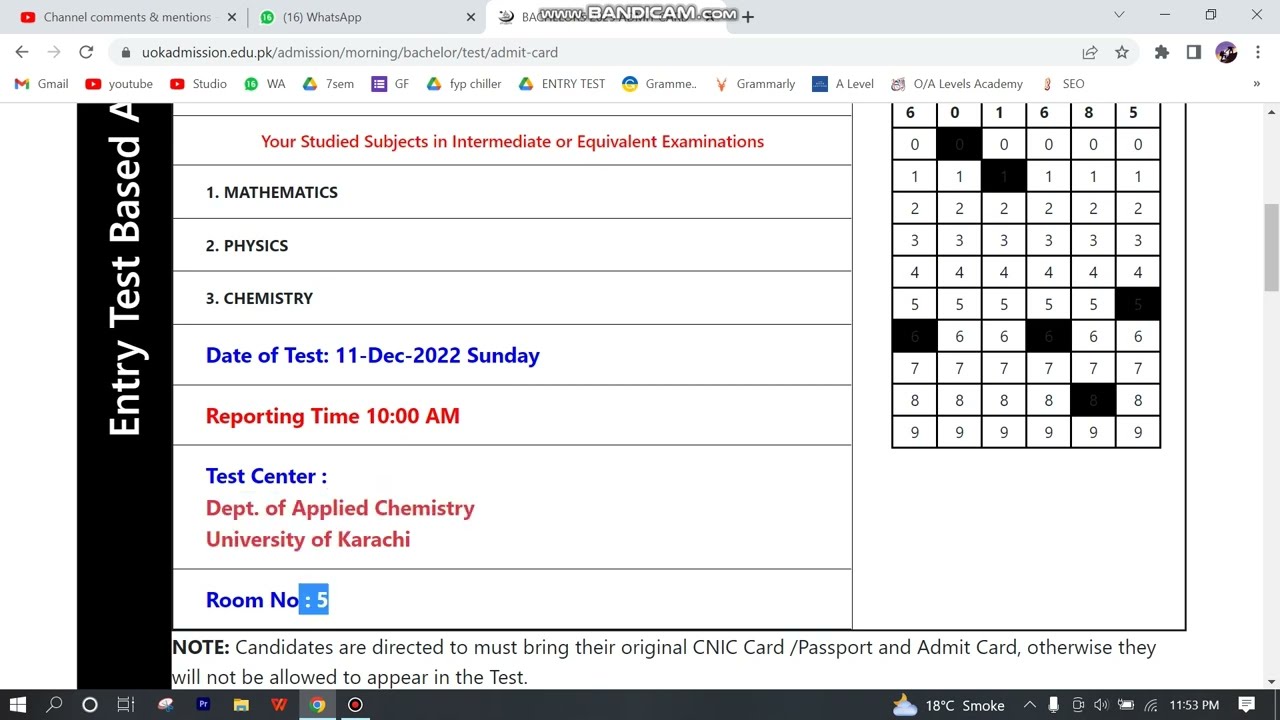 How to download Karachi university admit card 2023