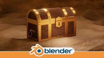 Texturing exercise in Blender 2.82: Treasure Chest Desert Scene