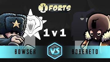 [Cast] Bowser vs Bobereto - Forts 1v1 RTS Gameplay
