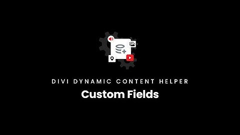 Custom Fields Documentation | Divi Dynamic Content Helper Plugin
