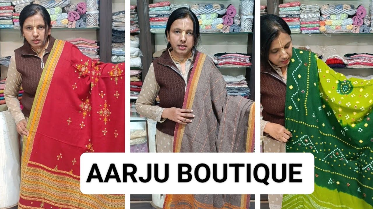 Bandhej & Mirror work Pure MERINO / ACRO Wool SHAWLS and STOLES | Handloom Collection | 📞9466281915