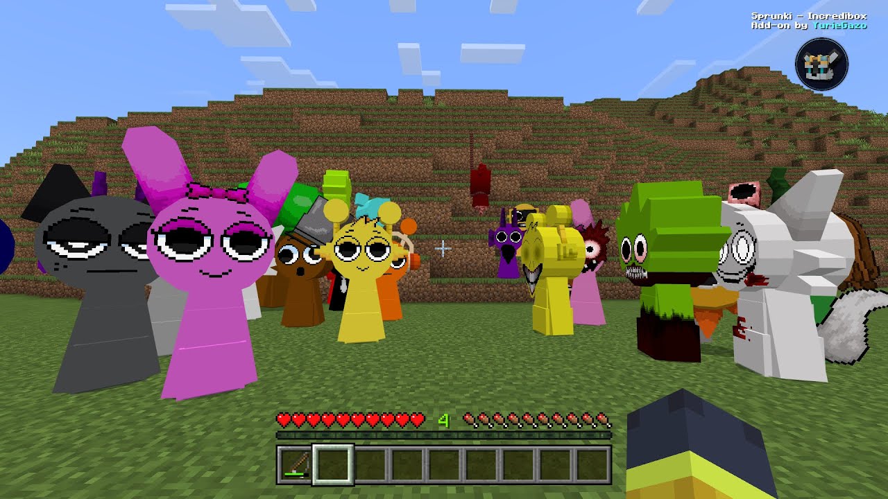 Incredibox SPRUNKI 3D Phase I and Phase II MOD in Minecraft PE