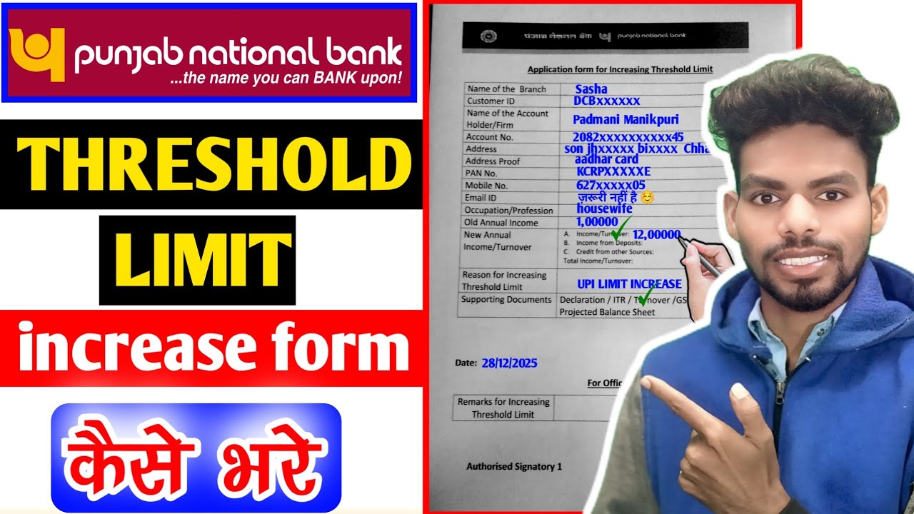 Cumulative Credit 80% Threshold Limit Alert | PNB Threshold Limit Form Kaise Bhare | Full Process