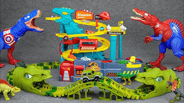 62 Minutes Of Satisfaction With Unboxing Dinosaur Toy Car Racing Track Set ASMR | Review Toys