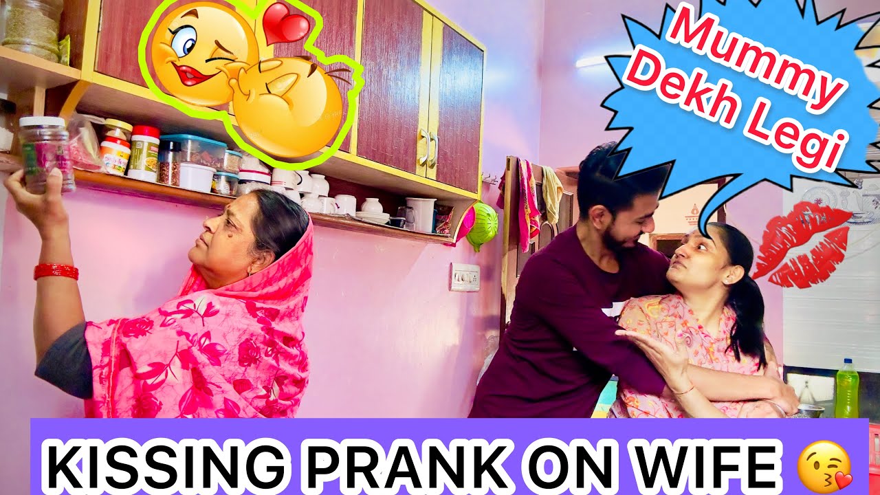 Kissing Prank On Wife In Front Of Family | Epic Reaction Of Wife | Prank On Wife | Ashwani Shrimali
