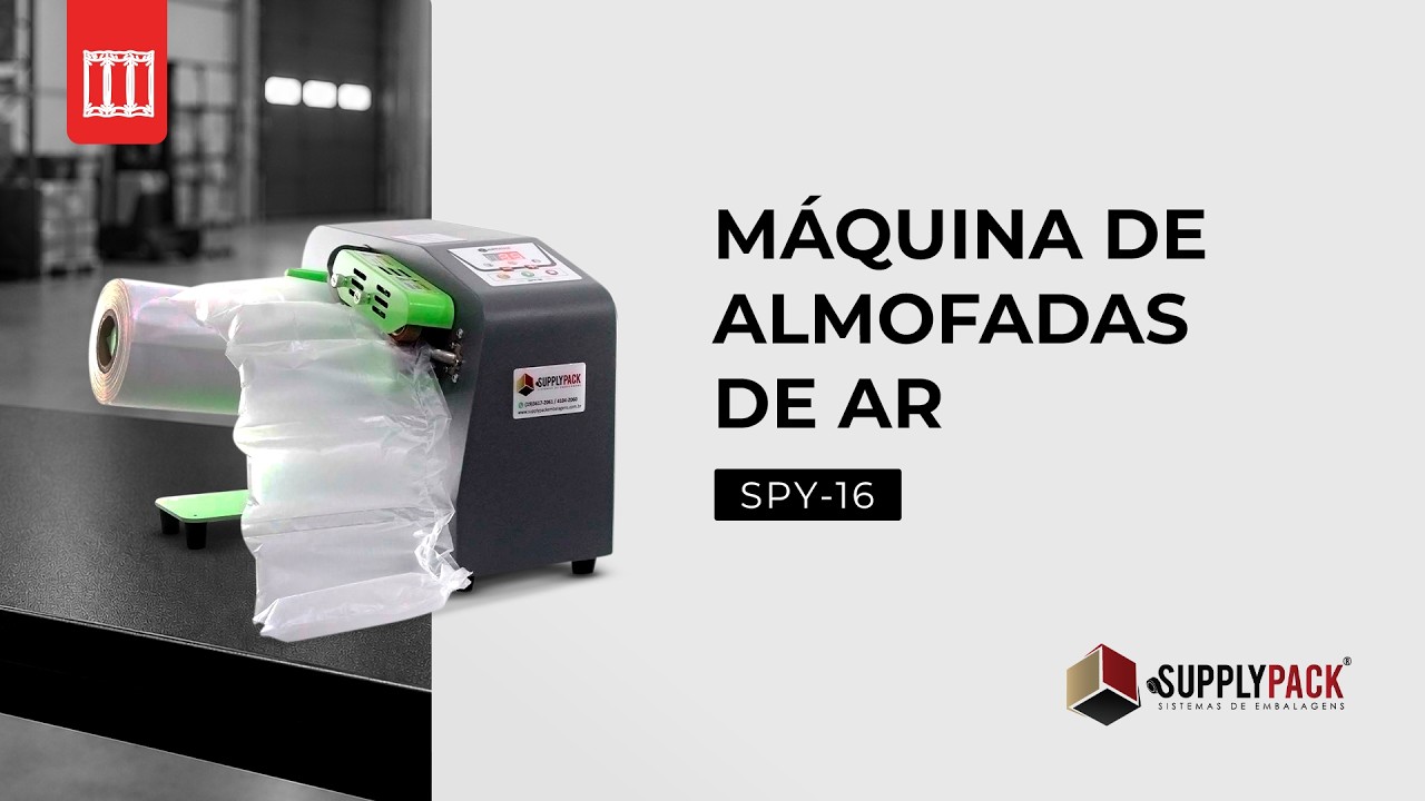 Máquina de enchimento de almofadas de ar SPY-16 Air Shield em operação