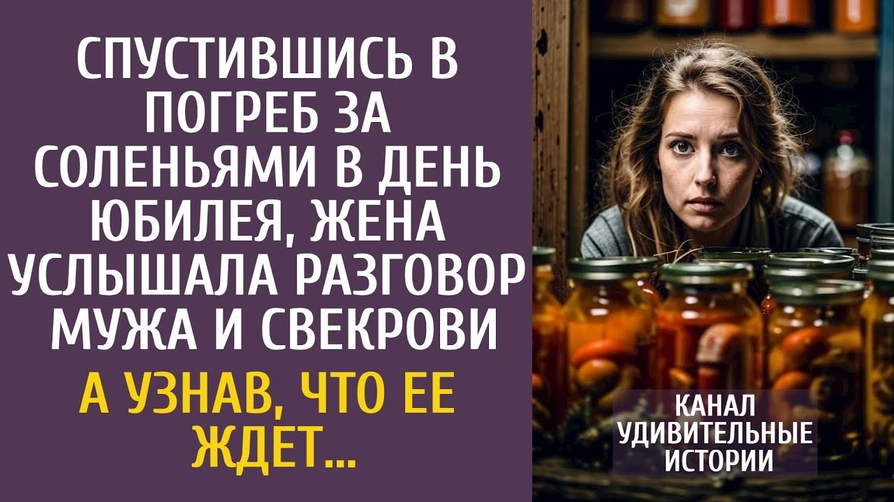 Спустившись в погреб за соленьями в юбилей, услышала разговор мужа и свекрови… А узнав что ее ждет…