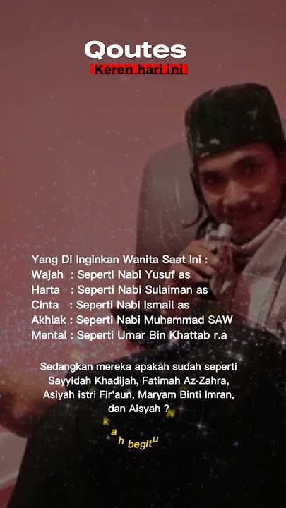 Terkadang wanita inginkan lebih dari pasangannya tapi dia lupa sifatnya #muhasabah #uah #islamic