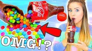 Testing Pinterest and Buzzfeed DIYs | DIY Chocolate Coke Bottle !!