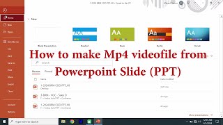 How to make Video from Powerpoint slide.पावरपॉइंट स्लाइड से वीडियो कैसे बनाएं