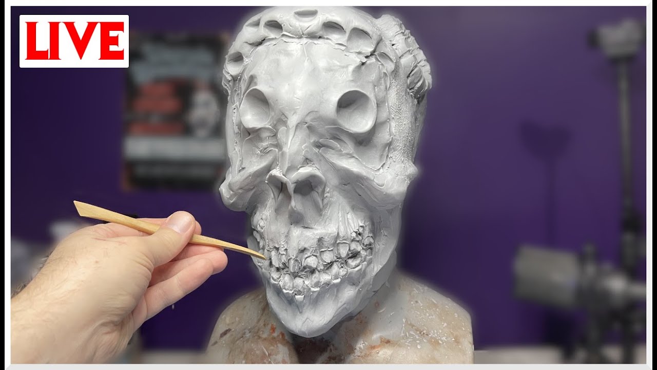 🔴 LIVE! - Sculpting Your Nightmares | Making My First Monster Mask