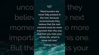 Most humans are never fully present in the now