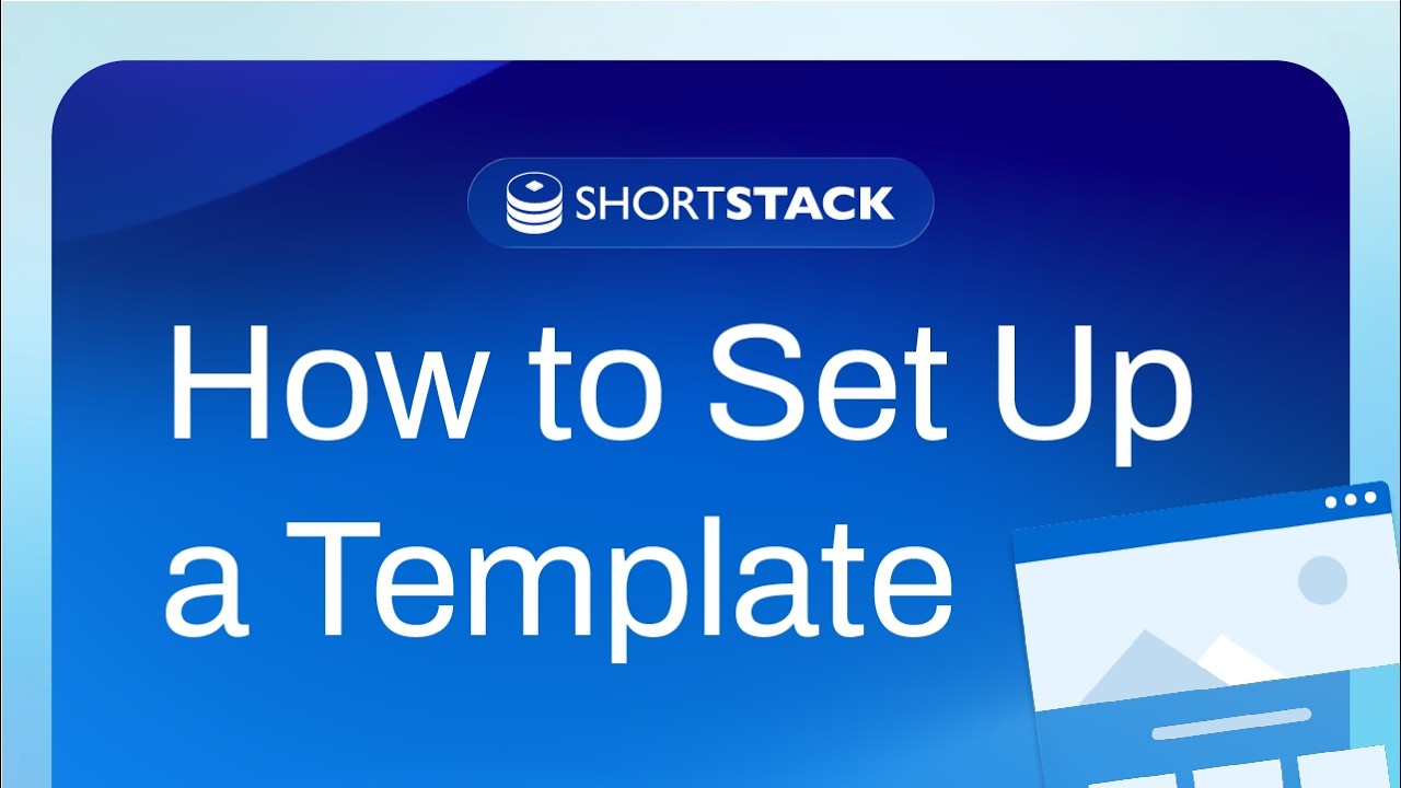 How to Set Up a Template - YouTube