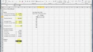 how to make a one way data table in excel