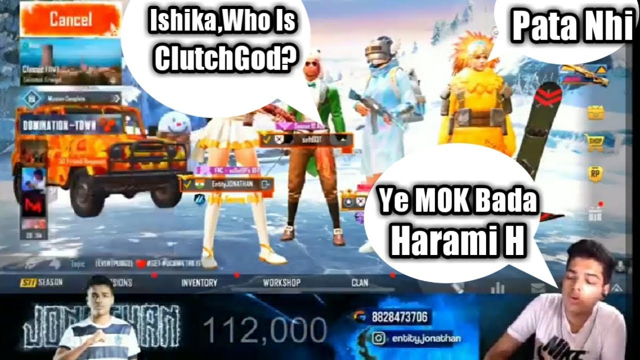 ENTITY Jonathan and Mok  trolling Clutchgod's gf Ishika| Entity Gaming | Jonathan Pubg