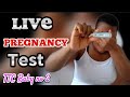 Live pregnancy test baby no 2 ttc mom cant believe this
