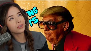 pokimane reacts to Donald Trump Cover (The Weeknd - Blinding Lights) by Maestro Ziikos