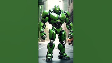 🦾🟢Green Robot Transformation #shorts #robot #robotics #robots #robotic #transformation #green