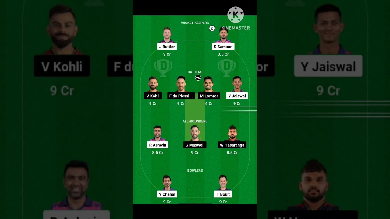 rr vs rcb dream11 prediction 2023 and win 1 crore