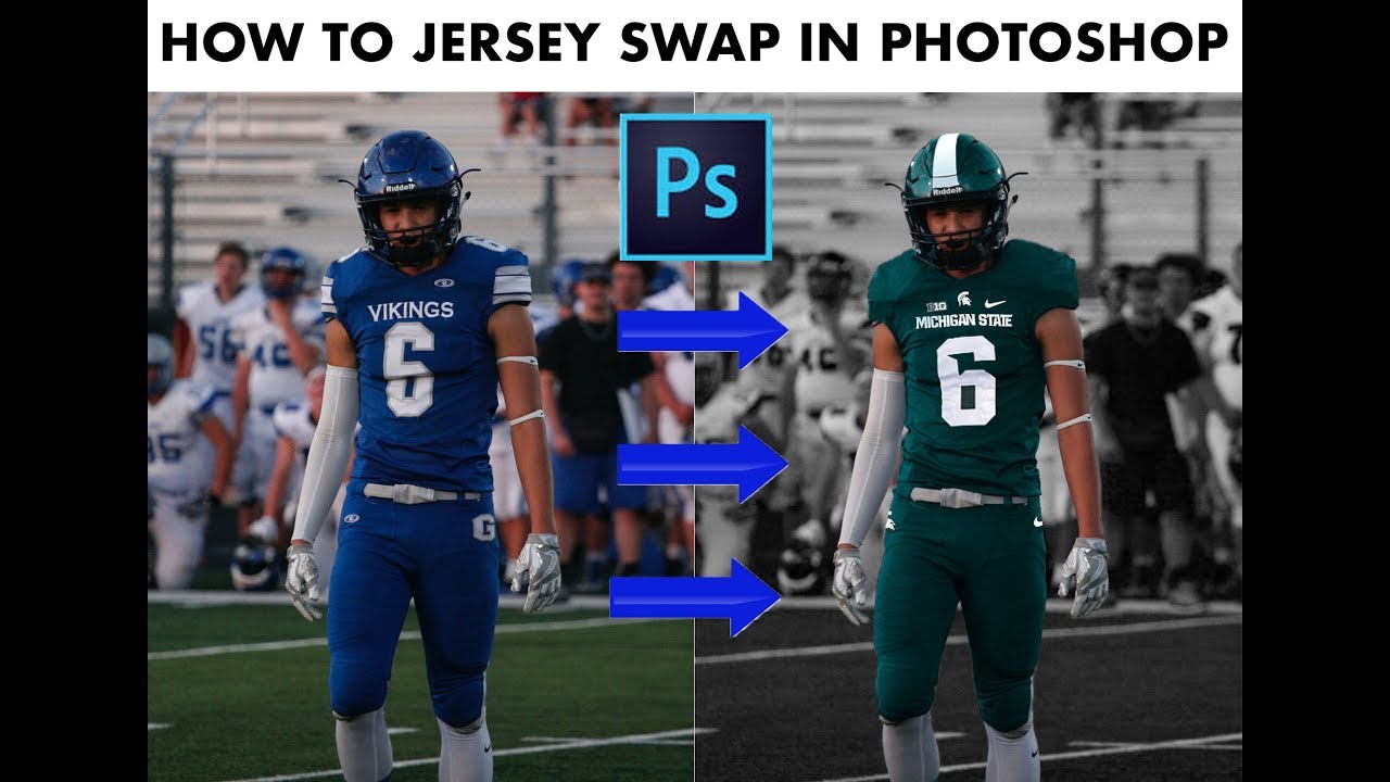 How to Jersey Swap in Photoshop - YouTube