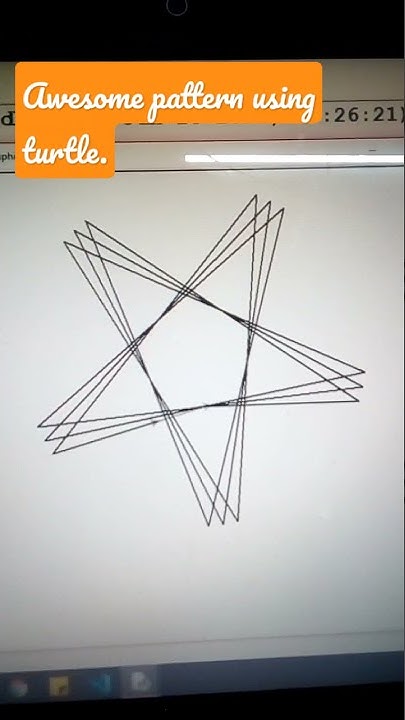 awesome star pattern using turtle programming. #shorts #programming ...