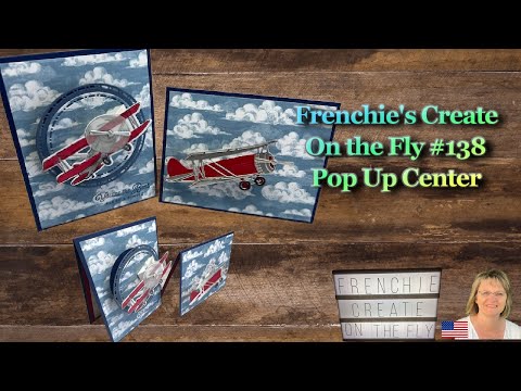 Create On The Fly With Frenchie #1378 Take To The Sky Pop-Up Card