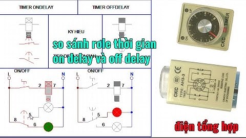 #timerondelay #timeroffdelay so sánh rơle thời gian on delay và off delay