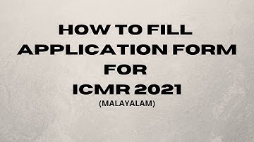 ICMR JRF 2021 APPLICATION FORM