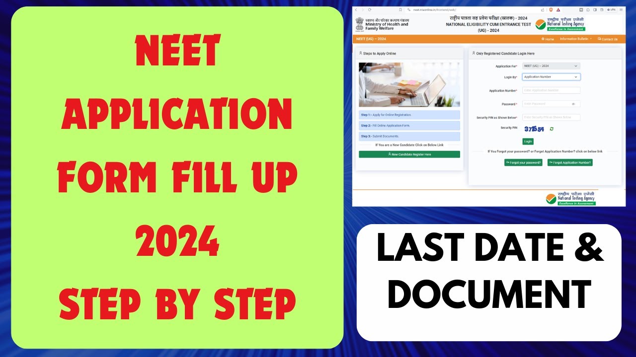 How to Fill NEET 2024Application Form | Fill it Live Step by Step ...