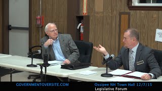 Ossipee NH Legislative Forum 12:7:15