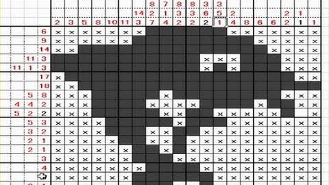 Picross（Logic puzzle）playing with Excel sheet No9