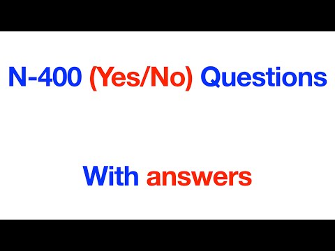 Video N-400 (Yes/No) Questions with Answers - youtube