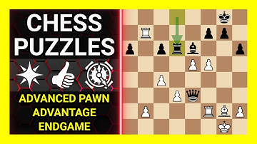 Chess Puzzles to Practice. Themes: Advanced pawn, Advantage, Endgame. Learn Chess