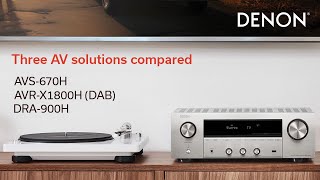 Denon AVR-X1800H, AVR-S670H and DRA-900H comparison