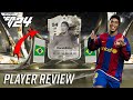 The best card in ea fc24 94 thunderstruck icon ronaldinho  player review ea fc24 ultimate team