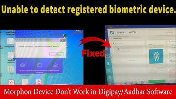 Unable to detect registered biometric device | Morphon Device Error Solution Don