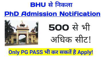 PHD and M.Phill Admission Notification 2021 from BHU || phd nta net jrf ugc ||