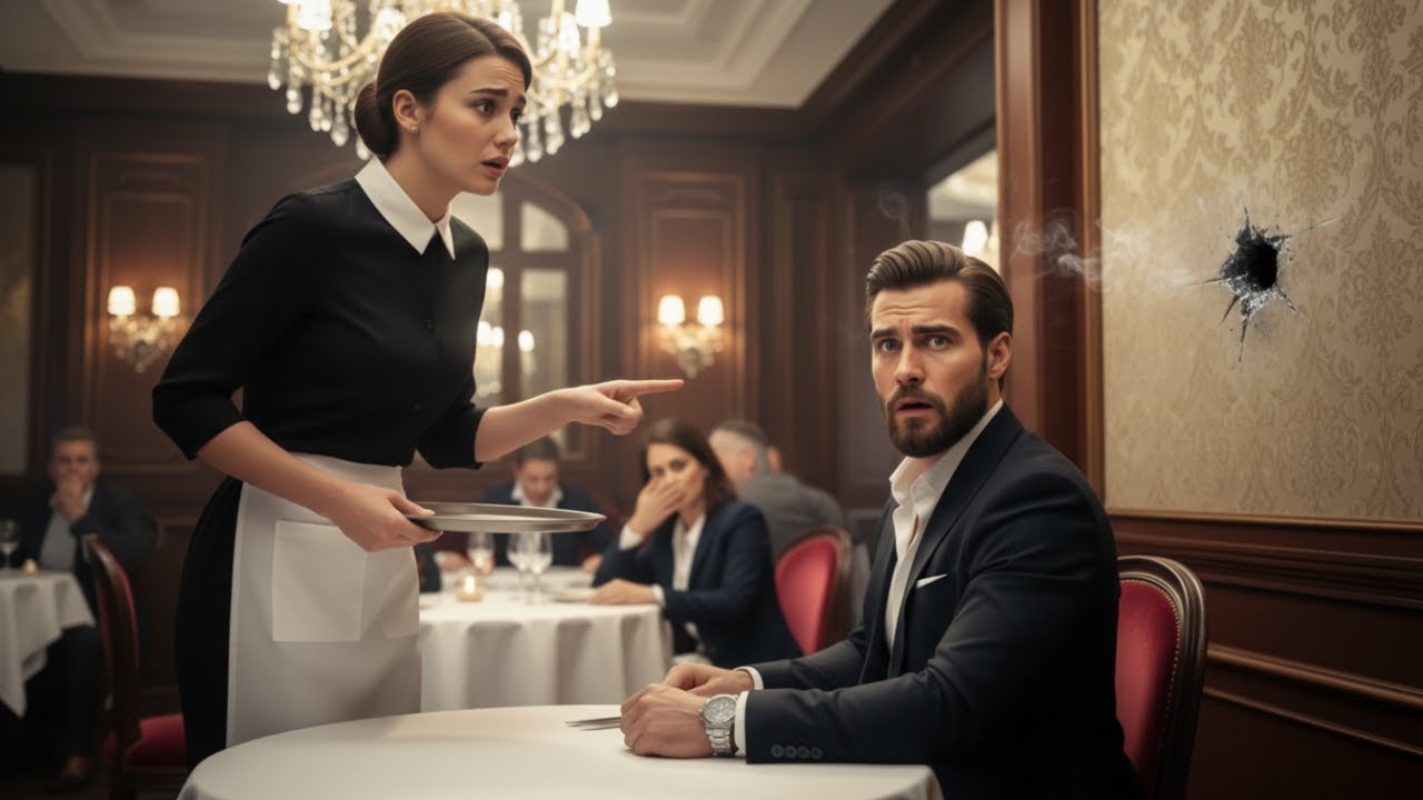 The Waitress Said, “Don’t Stand Yet” — The Mafia Boss Froze, Hearing the Bullet Hit the Wall