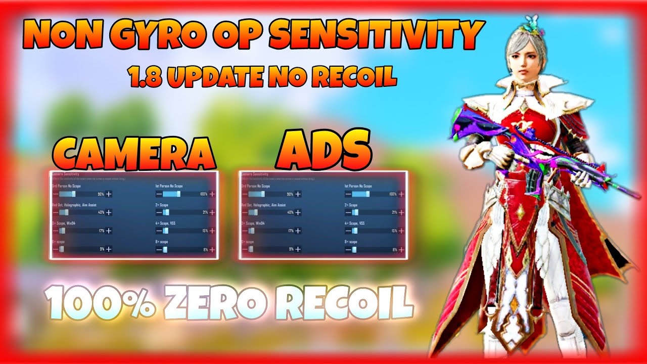 BEST NON GYROSCOPE NO RECOIL OP SENSITIVITY SETTINGS & CONTROLS|PUBG/BGMI BEST NON GYRO SENSITIVITY