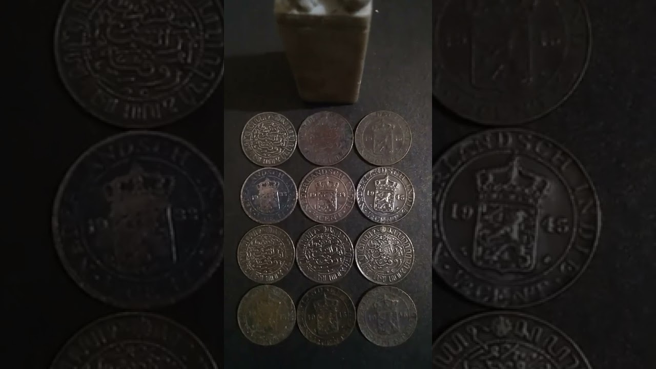 old coin 1/2 cent nederlands indie 1932/1934/1945. 07-02-2022.#46
