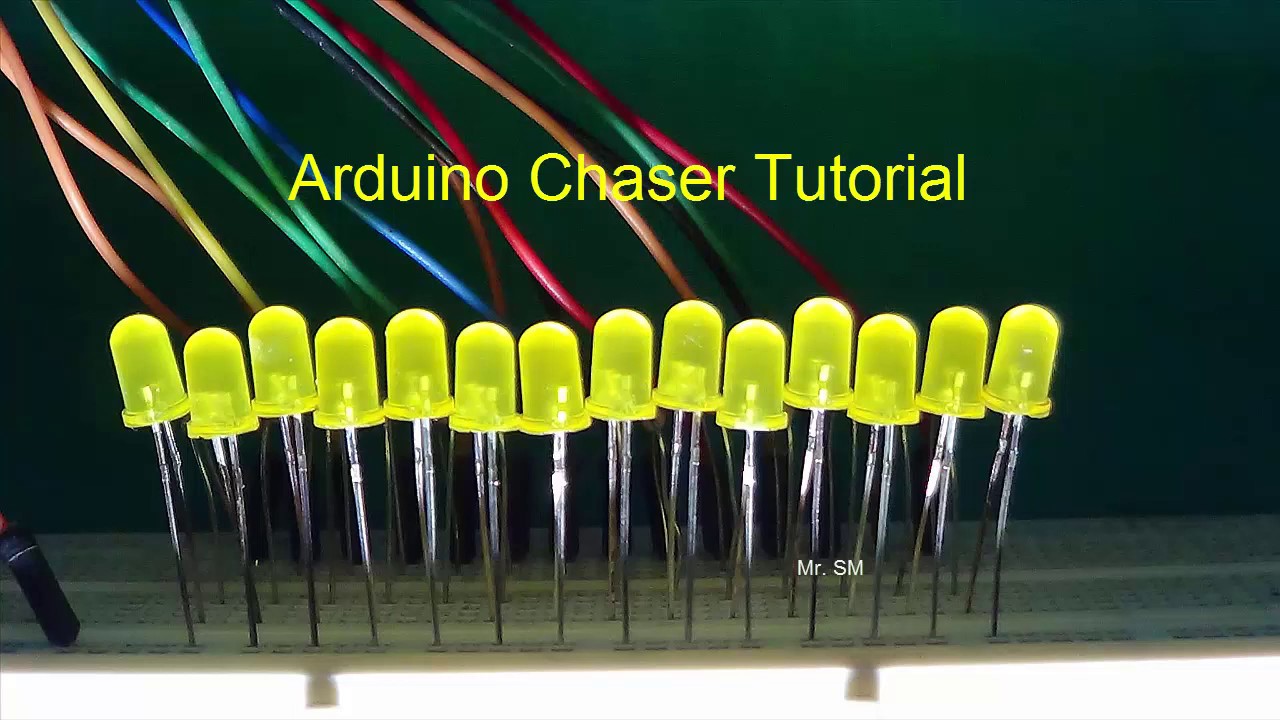 How to make 14 Channel Led Chaser using Arduino - YouTube