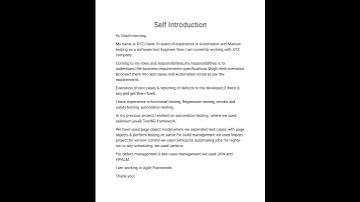 #automation testing self Introduction