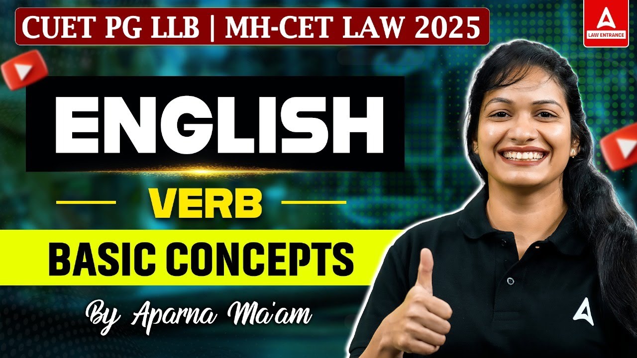 English Verb Basic concepts | CUET PG LLB & MHCET Law 2025 | English ...
