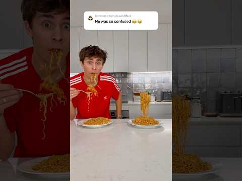 Frozen noodle PRANK on my BF 🤣 ib: ​⁠​⁠@karina-kola