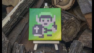 Zelda (Link) 8 bit Pixel art - SPRAY PAINT ART tutorial by Ucuetis