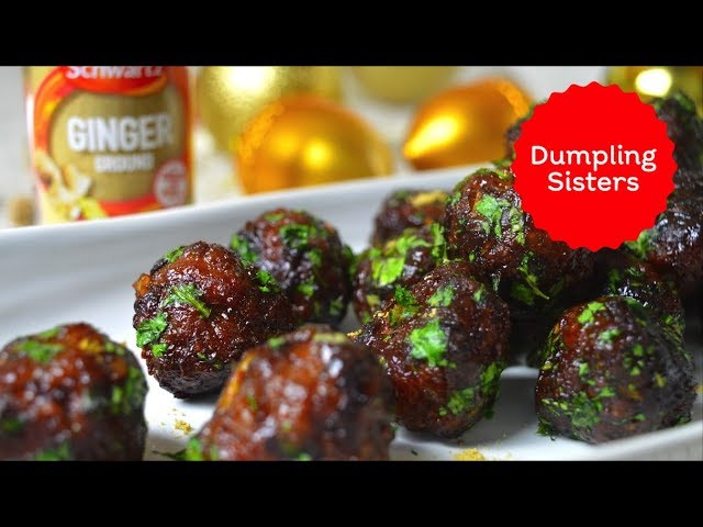 Ginger and Honey Festive Meatballs | DUMPLING SISTERS | Dumpling Sisters