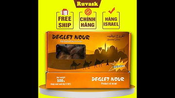 Quả Chà Là Nguyên Cành Deglet Nour Israel hộp 500g - Chà Là Sấy Khô, Sấy Dẻo Nhập Khẩu Tươi Ngon