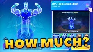 HOW MUCH IS THE PERMANENT MPL TEAM RECALL EFFECT? (TLPH RECALL EFFECT) - MLBB