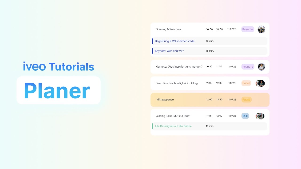 iveo Tutorials - Planer
