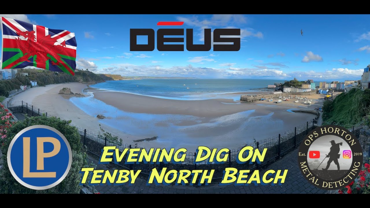 299. Metal Detecting along Tenby North Beach, Wales with Deus 1